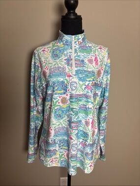 Women’s Long Sleeve Swim Top - Pastel Multi